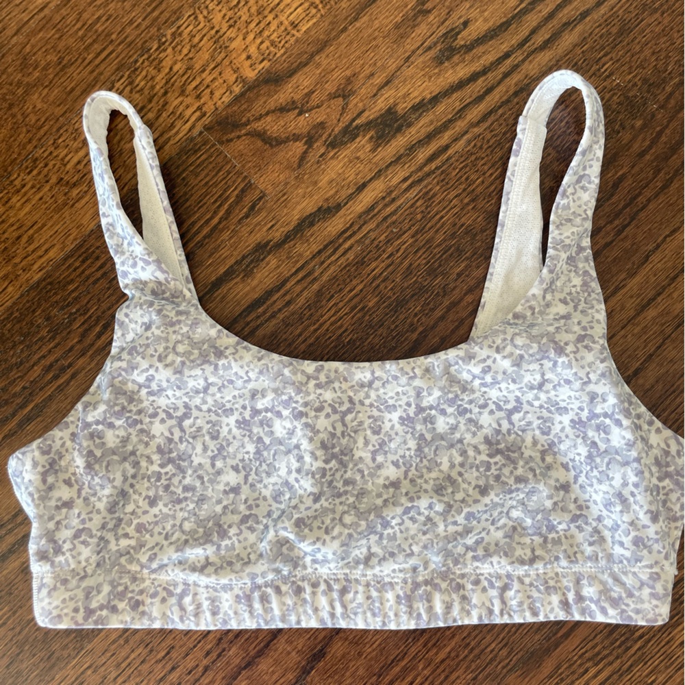 Vuori Daily Bra, grey leopard print, M